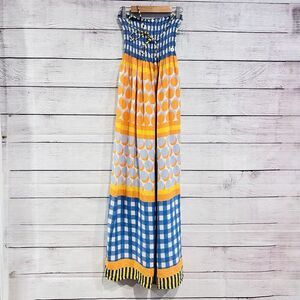 LFDL LA FABBRICA DEL LINO Linen Halter Maxi Dress Size Small Made in Italy